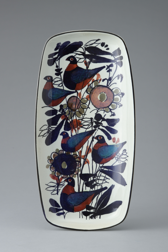 Tenera Series Faience Birds Big Plate