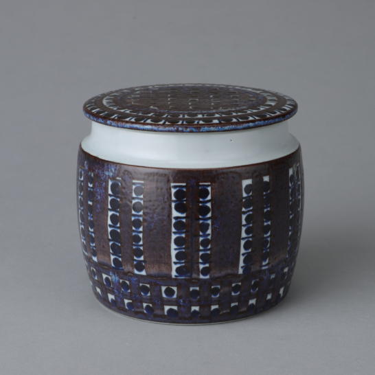 Tenera Series Faience Jar with Lid