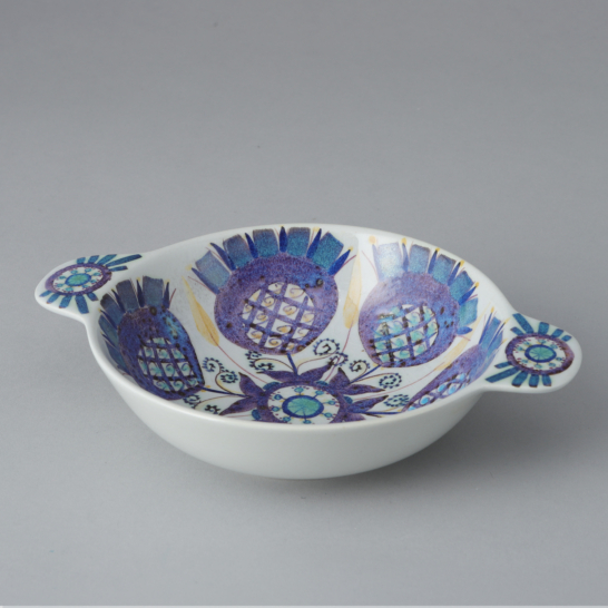 Tenera Series Faience Bowl with Handles