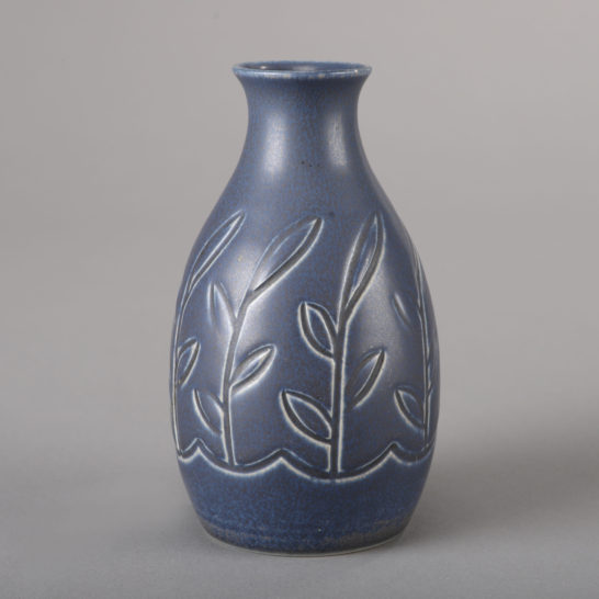 Sgraffito Leaf Vase