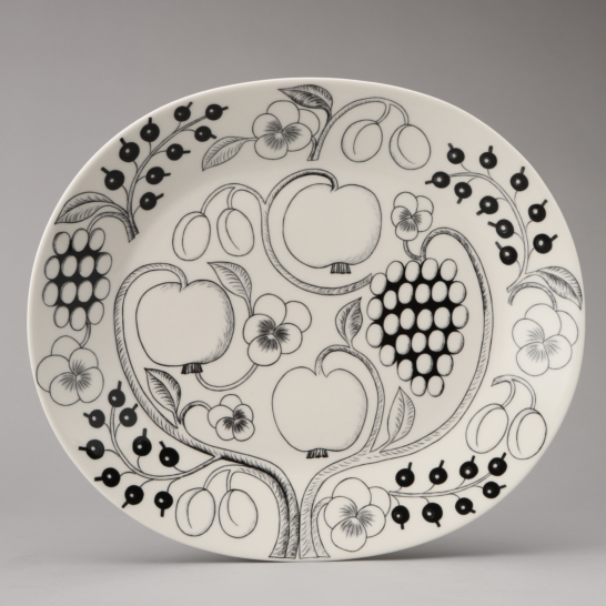 Black Paratiisi Oval Plate