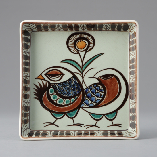 Faience Dish with a Bird Motif