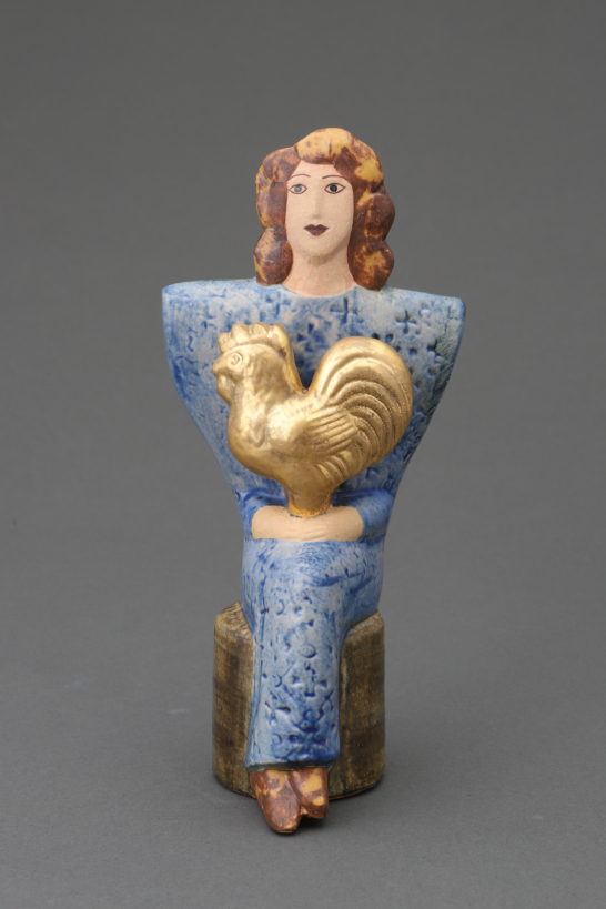 Kvinnor med Attribut (Women with Attributes) Series Lady with Golden Rooster