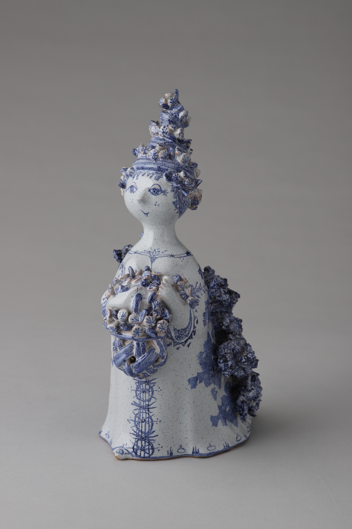 "Moster Ella" Series _Woman Standing with Flowers