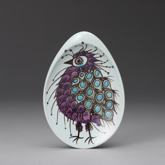 Tenera Series Faience Crazy Bird Dish