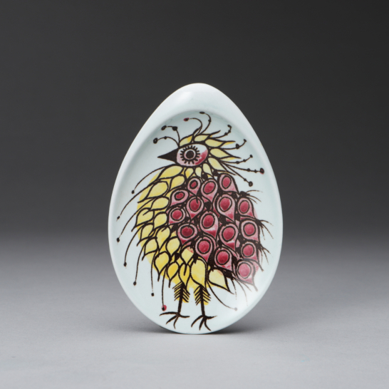 Tenera Series Faience Crazy Bird Dish