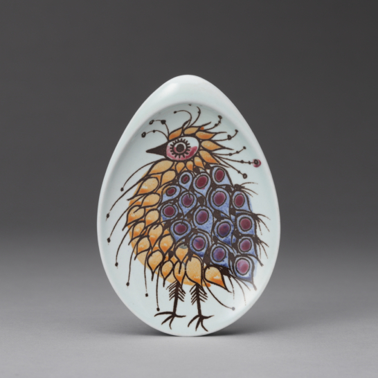 Tenera Series Faience Crazy Bird Dish