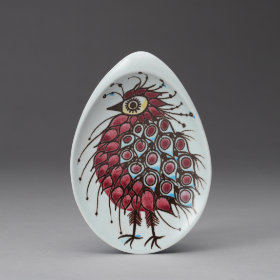 Tenera Series Faience Crazy Bird Dish