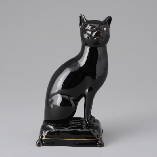 One of Staffordshire Cats on Cushion