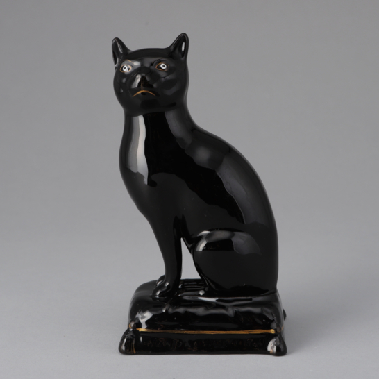 One of Staffordshire Cats on Cushion