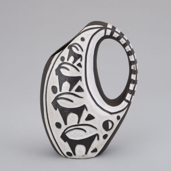 Negro Series Vase with Handle