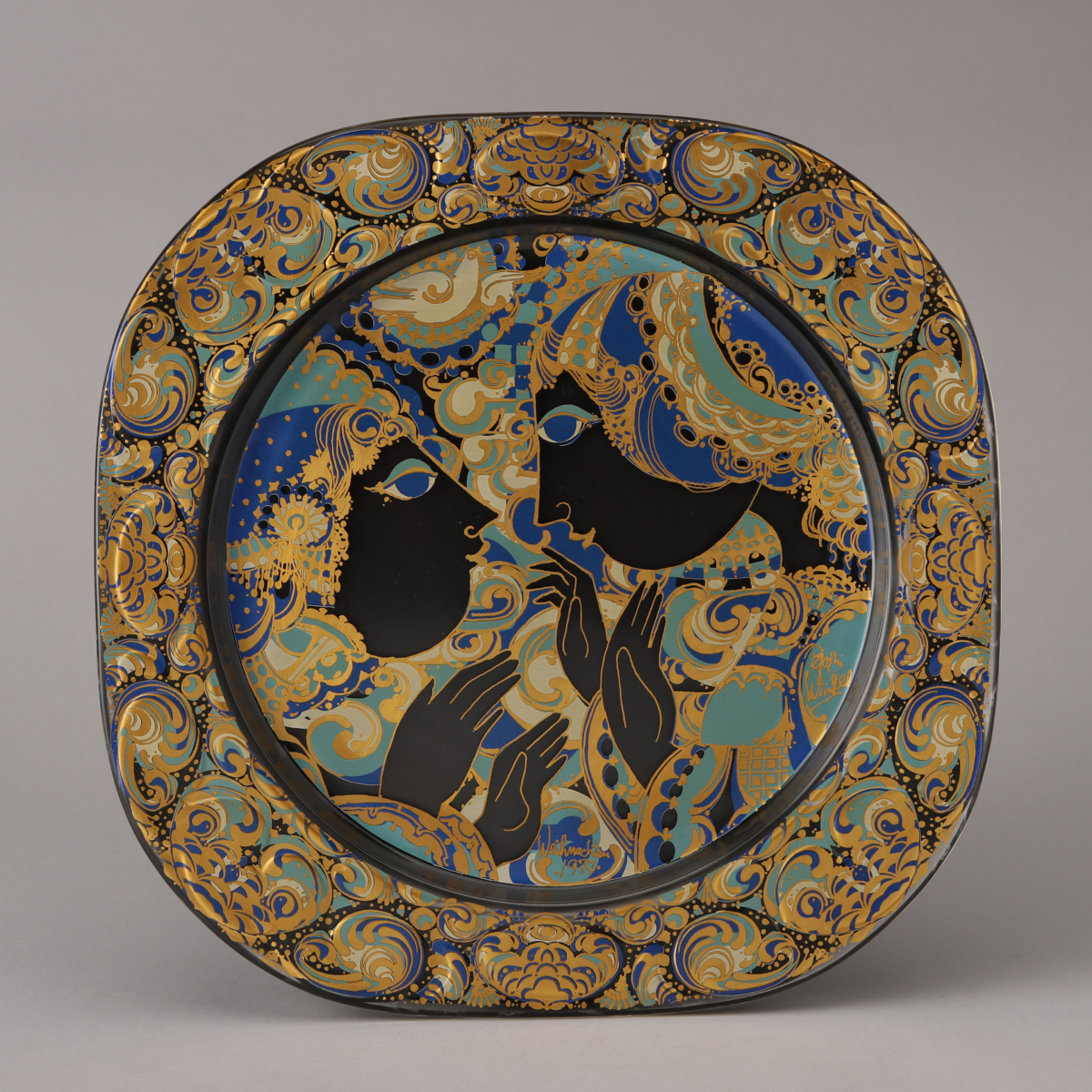 Weihnachtsteller in Glass(Chrisrmas Plate in Glass) 1977 "The Annunciation"