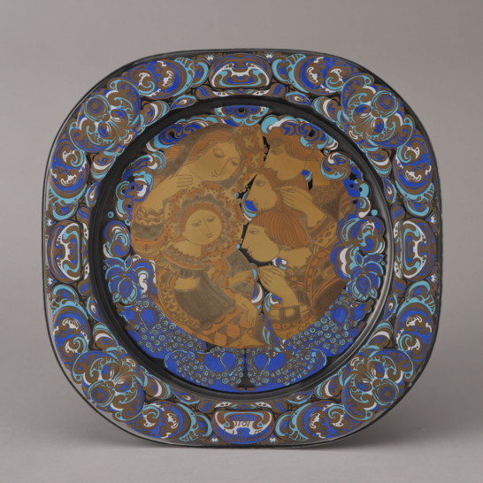 Weihnachtsteller in Glass(Chrisrmas Plate in Glass) 1981  