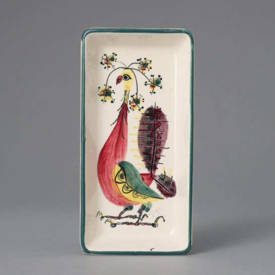 Faience Bird Dish
