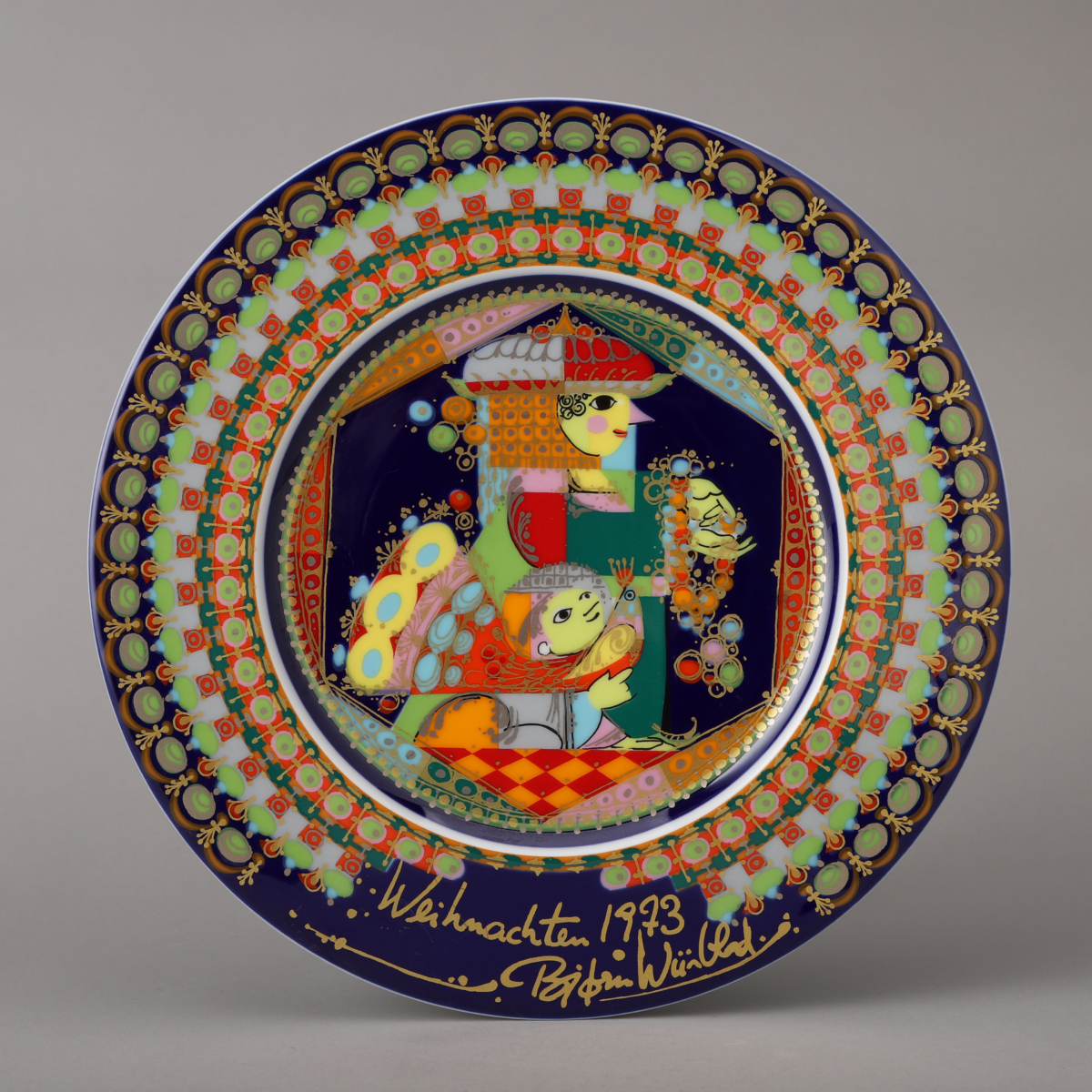 Weihnachtsteller (Christmas Plate) 1973 "Helige 3 Könige - Melchior"
