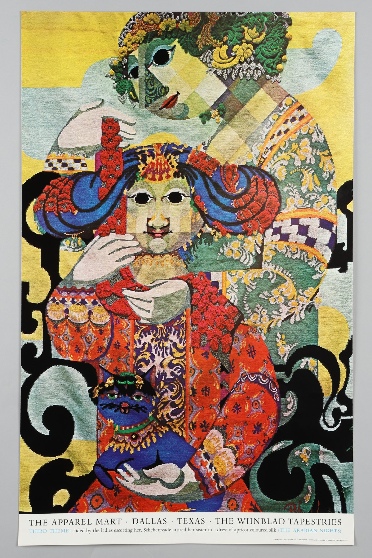 Poster for the exhibition "The Wiinblad Tapestries" _The Arabian Nights, Third Theme