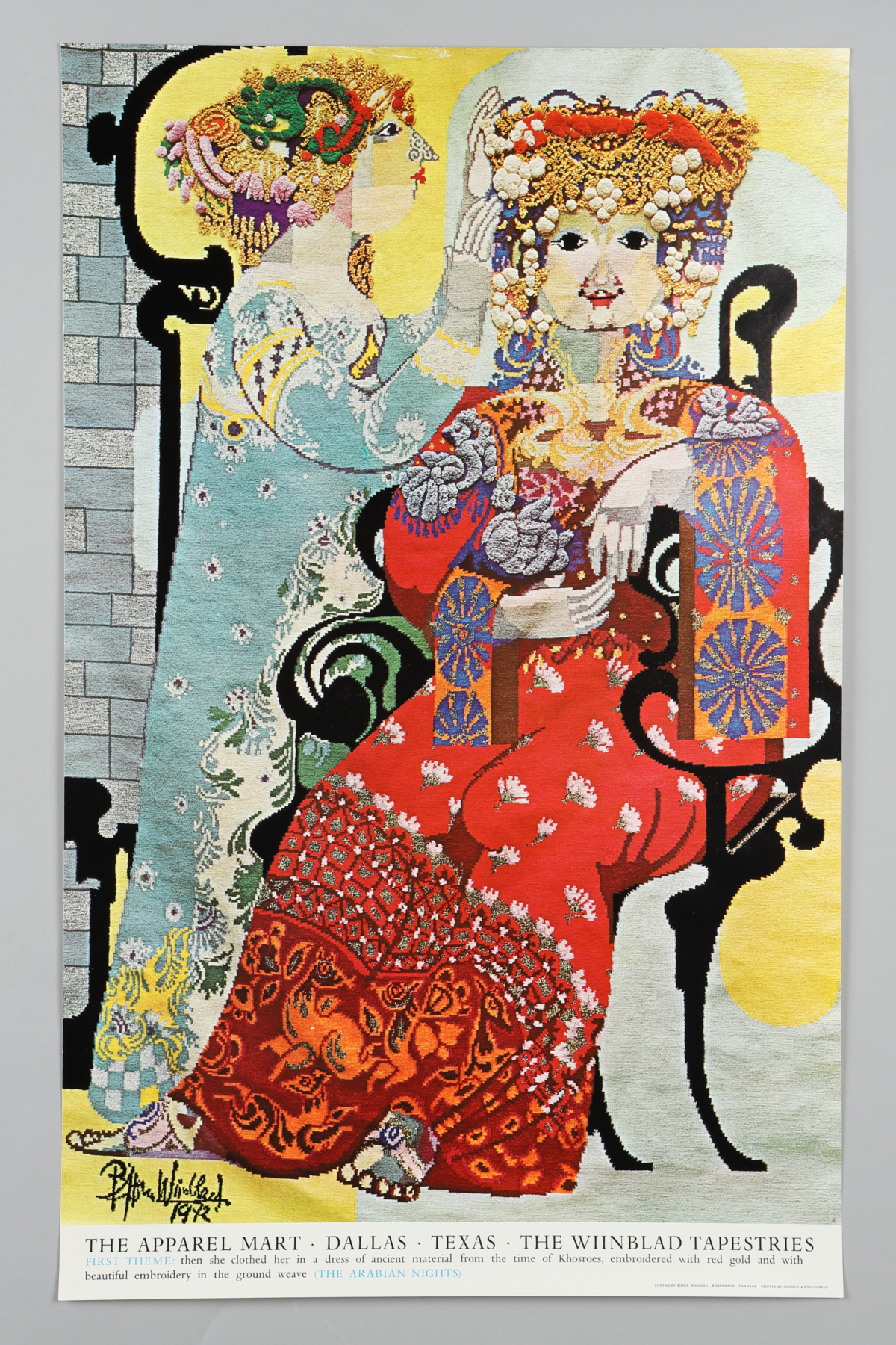 Poster for the exhibition "The Wiinblad Tapestries" _The Arabian Nights, First Theme