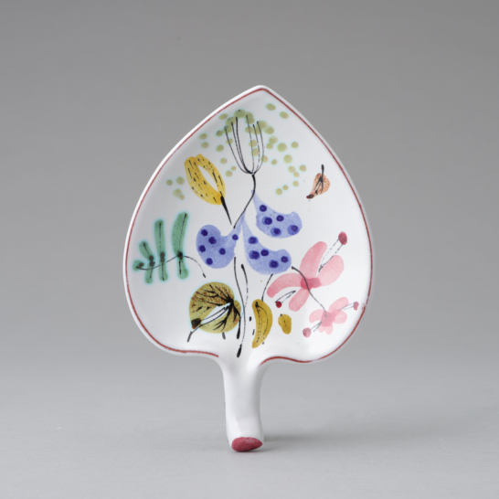 Faience Leaf Dish