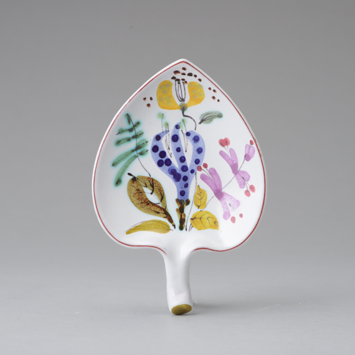Faience Leaf Dish