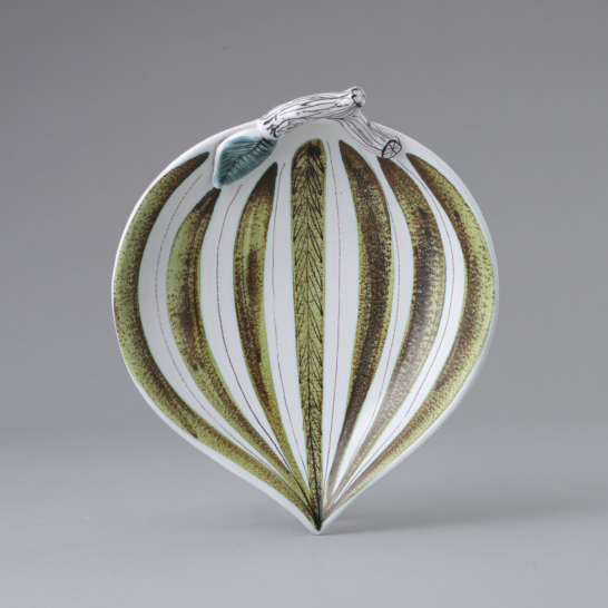 Faience Leaf Dish