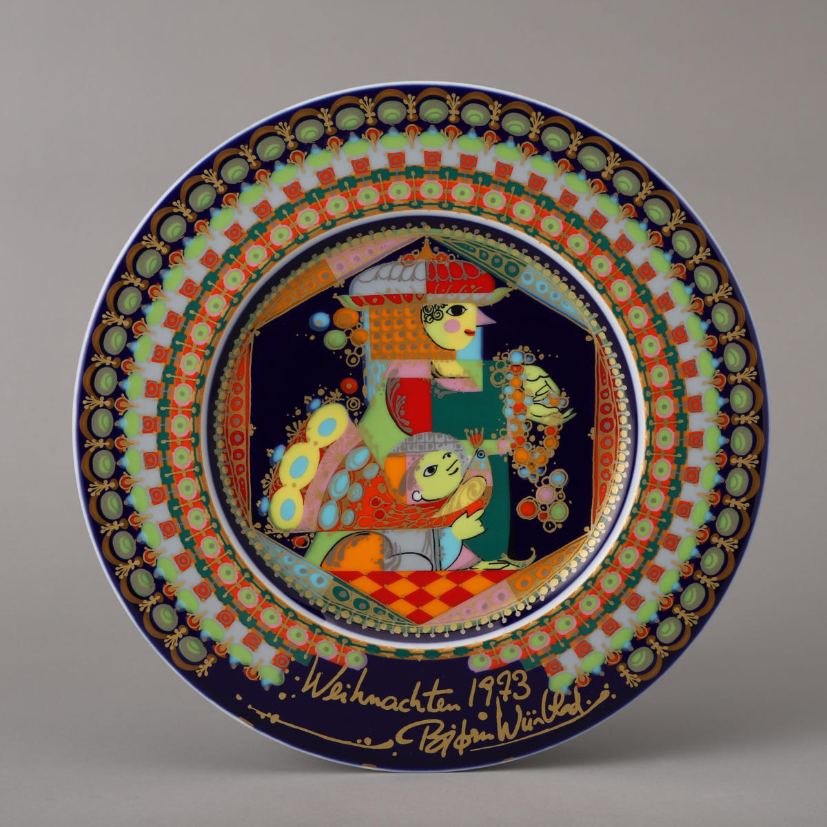 Weihnachtsteller (Christmas Plate) 1973 "Helige 3 Könige - Melchior"
