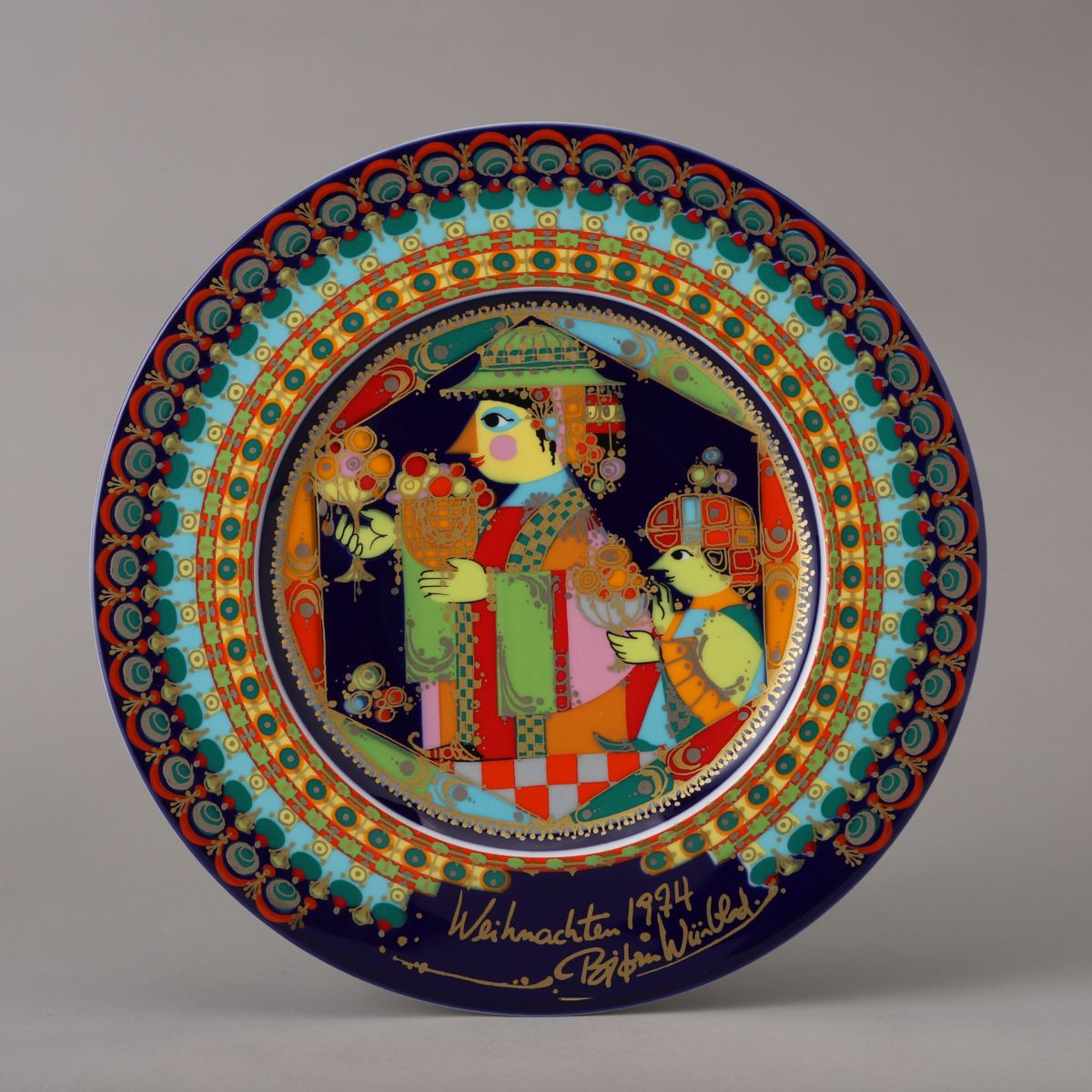 Weihnachtsteller(Christmas Plate) 1974 "Helige 3 Könige" Balthasar