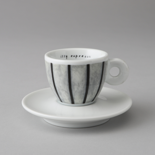 Vertical Espresso Cup & Saucer