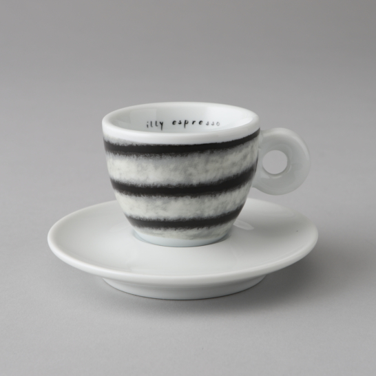 Horizontal Line Espresso Cup & Saucer