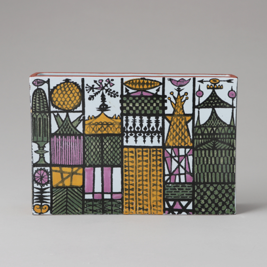 Faience Karneval Series Cuboid Vase