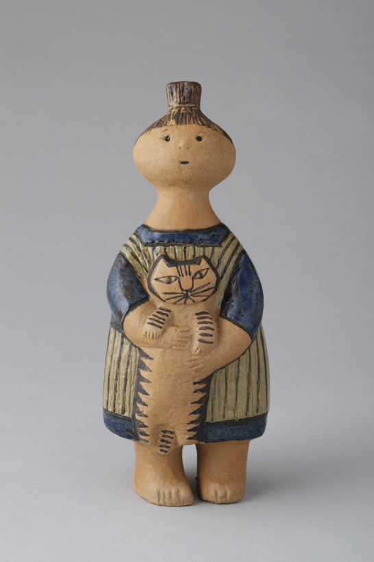 Skulpturer Series Stina med Katt(Stina with Cat)