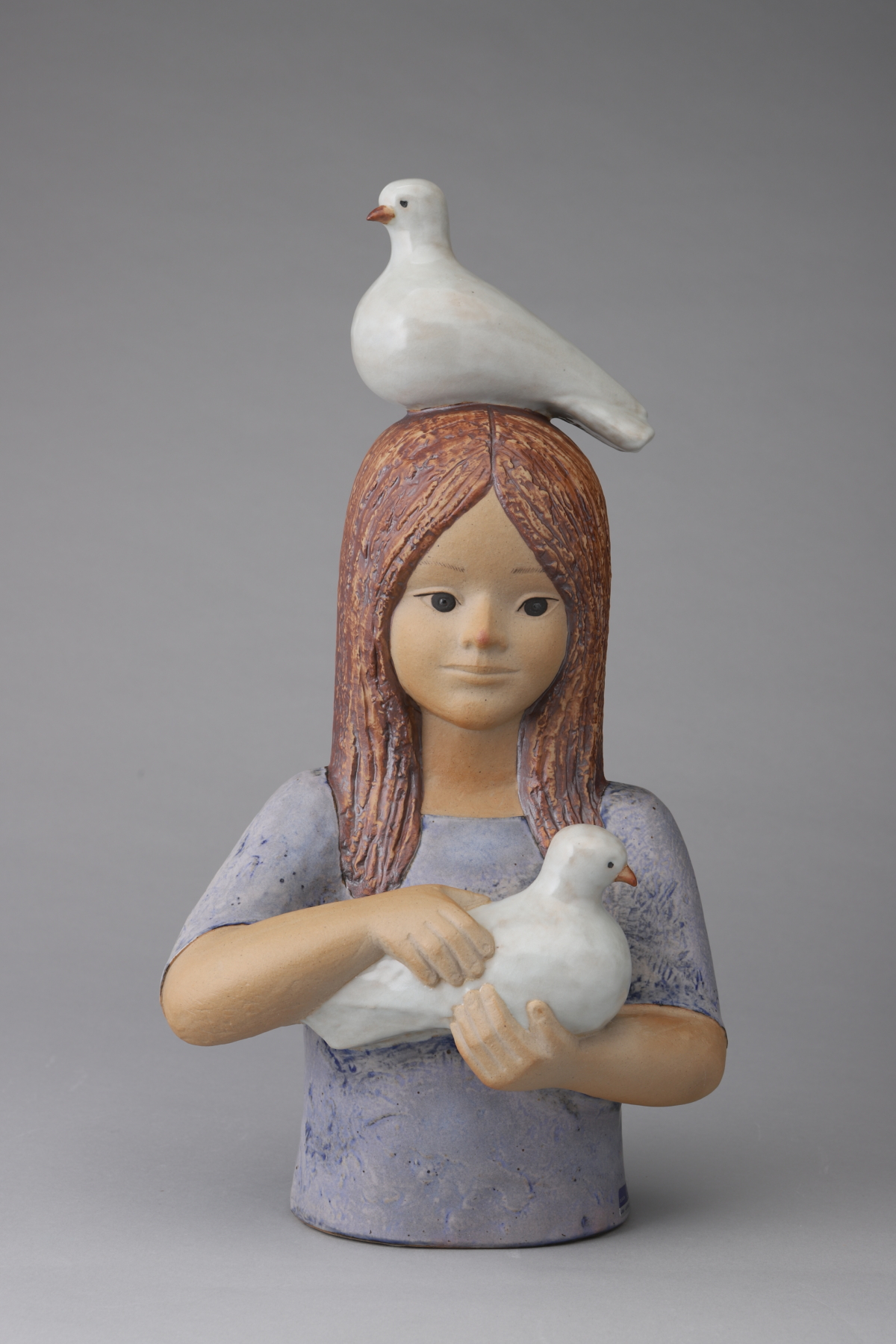 Skulpturer Series "Flicka med Duva(Girl with Dove)"