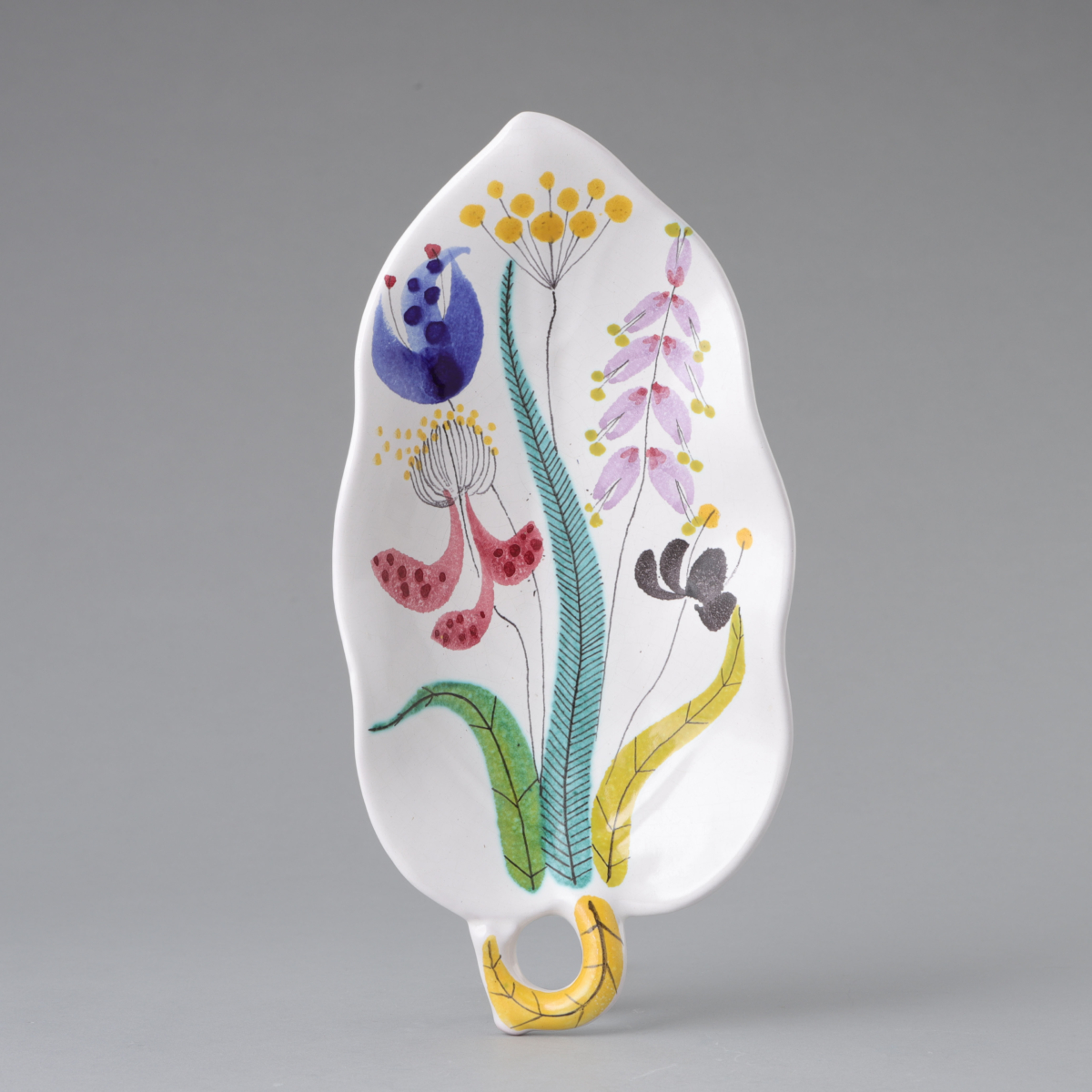 Faience Leaf Dish