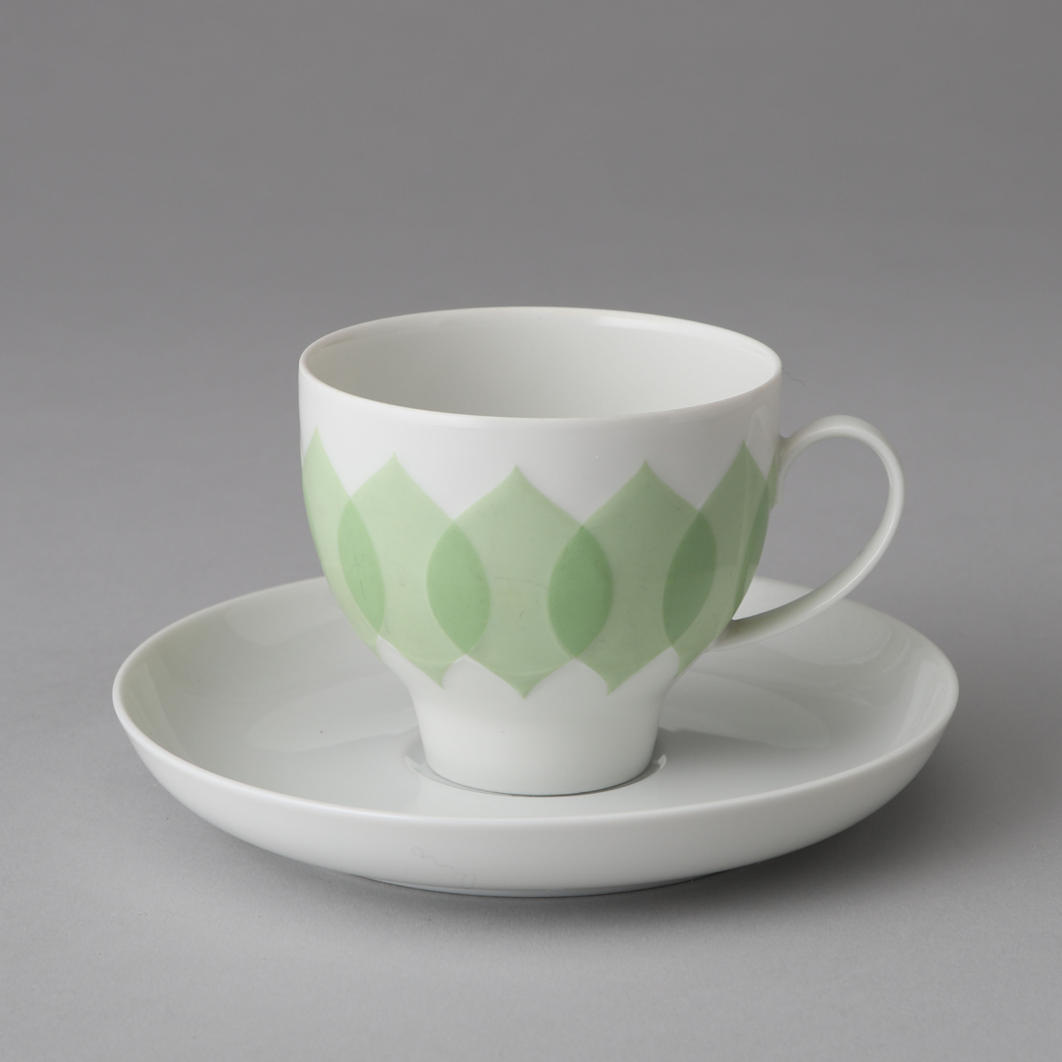 "Lotus_Green" Coffee Cup & Saucer