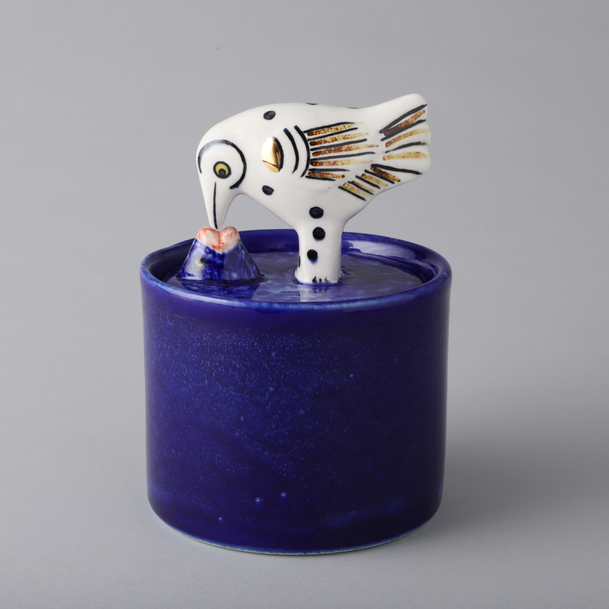 Jar with Bird and Fish Lid