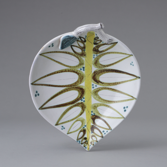 Faience Leaf Dish