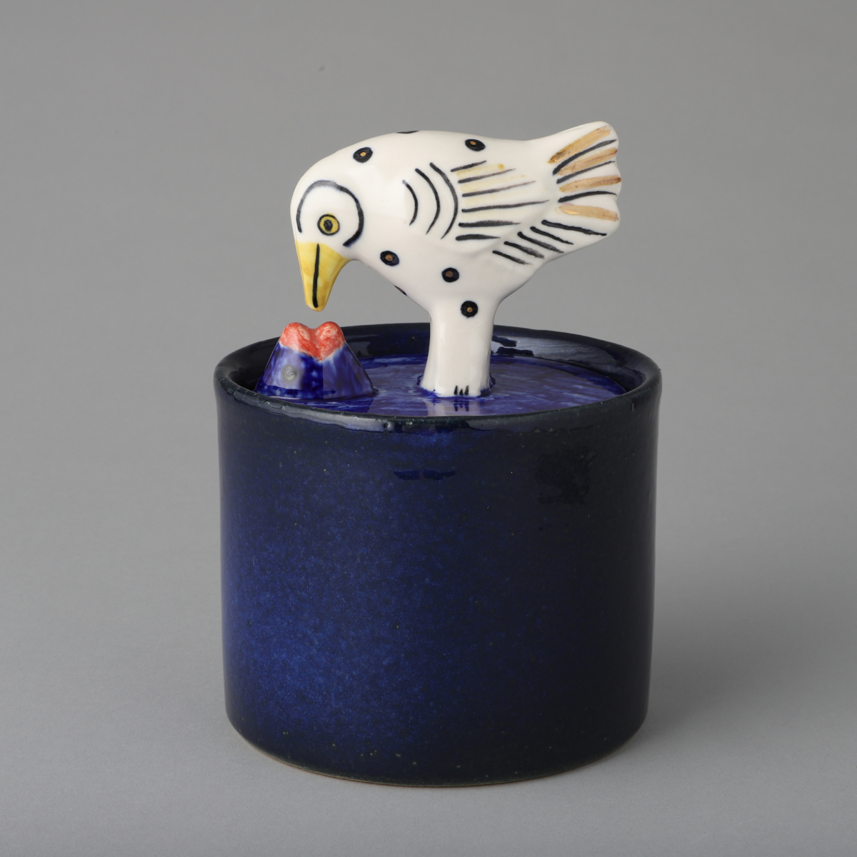 Jar with Bird and Fish Lid