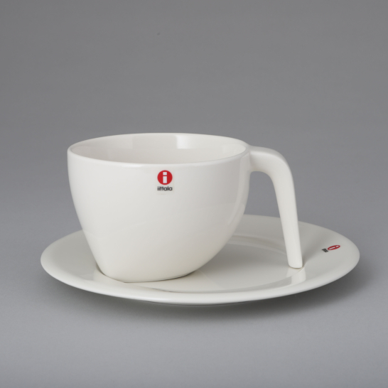 "Ego" White Breakfast Cup & Saucer