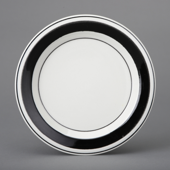 Faenza Black Stripe Cake Plate