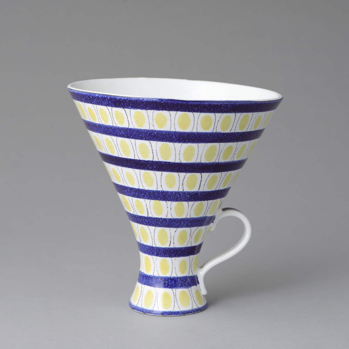 Faience Vase with Handle