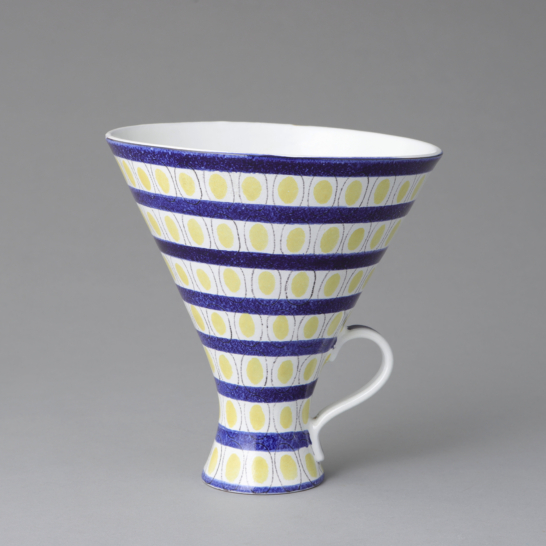 Faience Vase with Handle