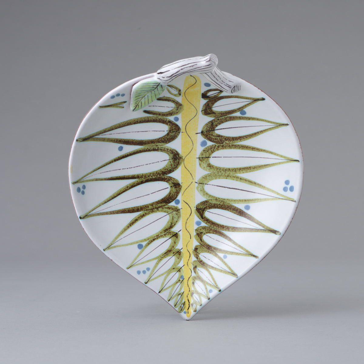 Faience Leaf Dish