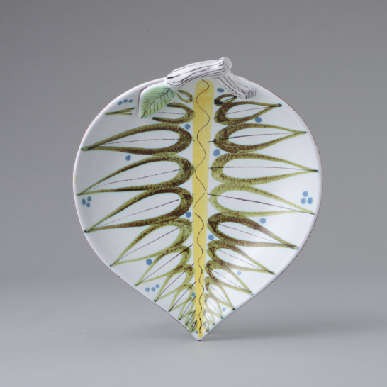 Faience Leaf Dish