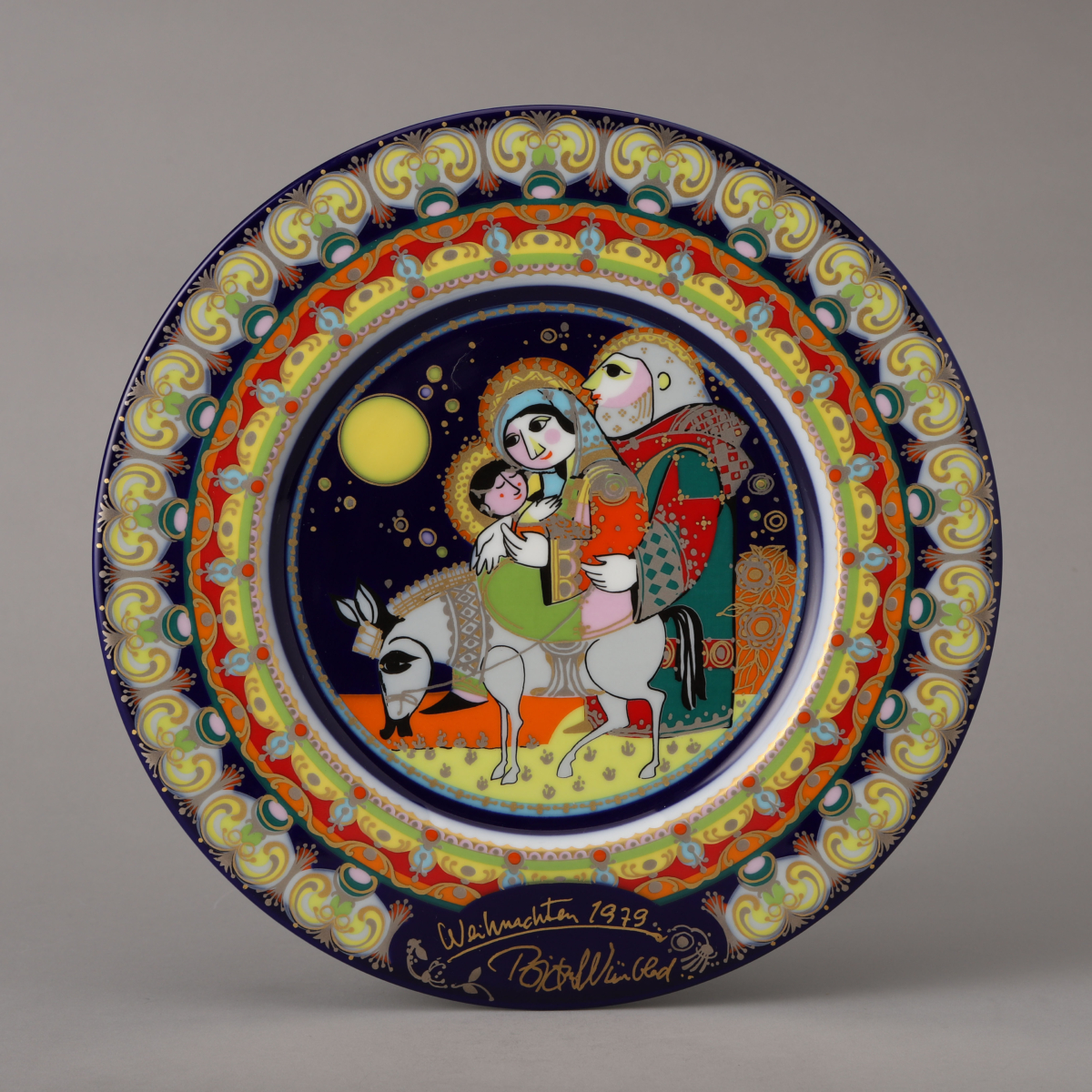 Weihnachtsteller (Christmas Plate) 1979 "Flucht nach Ägypten (The Flight to Egypt)"