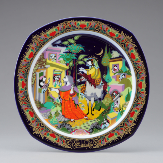 Weihnachtslieder auf Parzellan ’89 (Christmas carols on porcelain 1989)  Motiv 7: “Wer klopfet an”