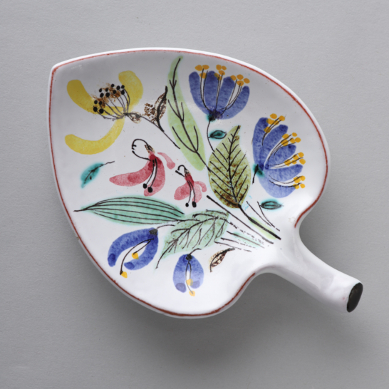 Faience Leaf Dish