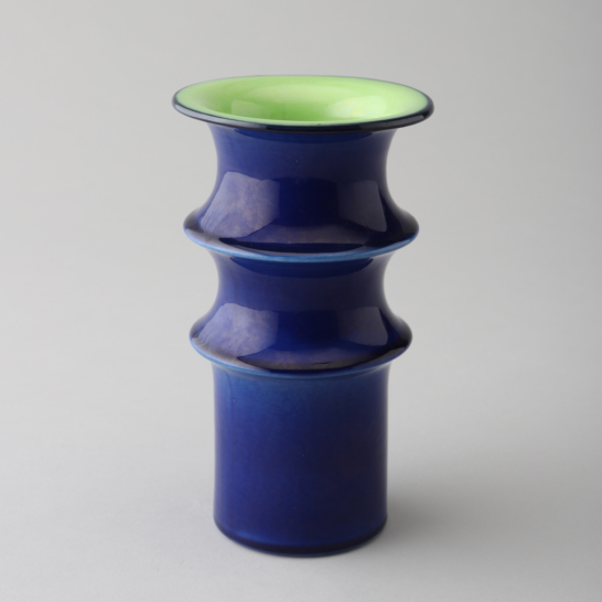 Pop Blue Vase with Apple Green Color