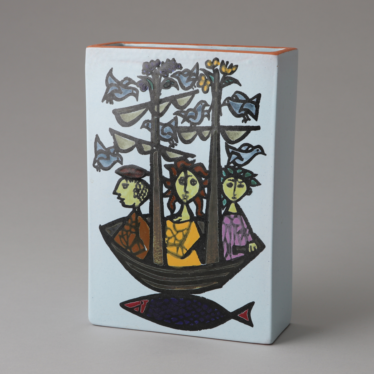 Faience "Karnival" Series Vase