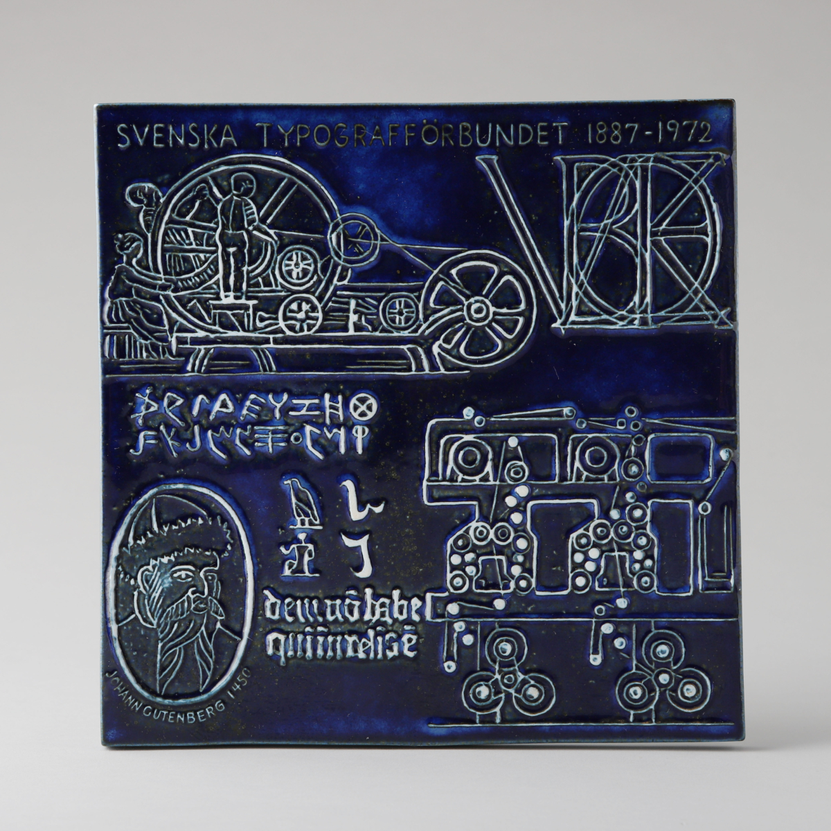 "Svenska Typografförbundet" Wall plaque