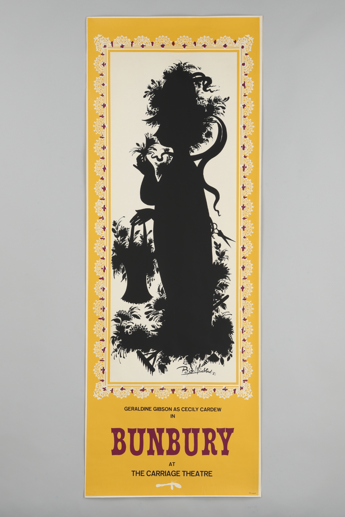 Poster for "Bunbury" which opend in Carriage Theater