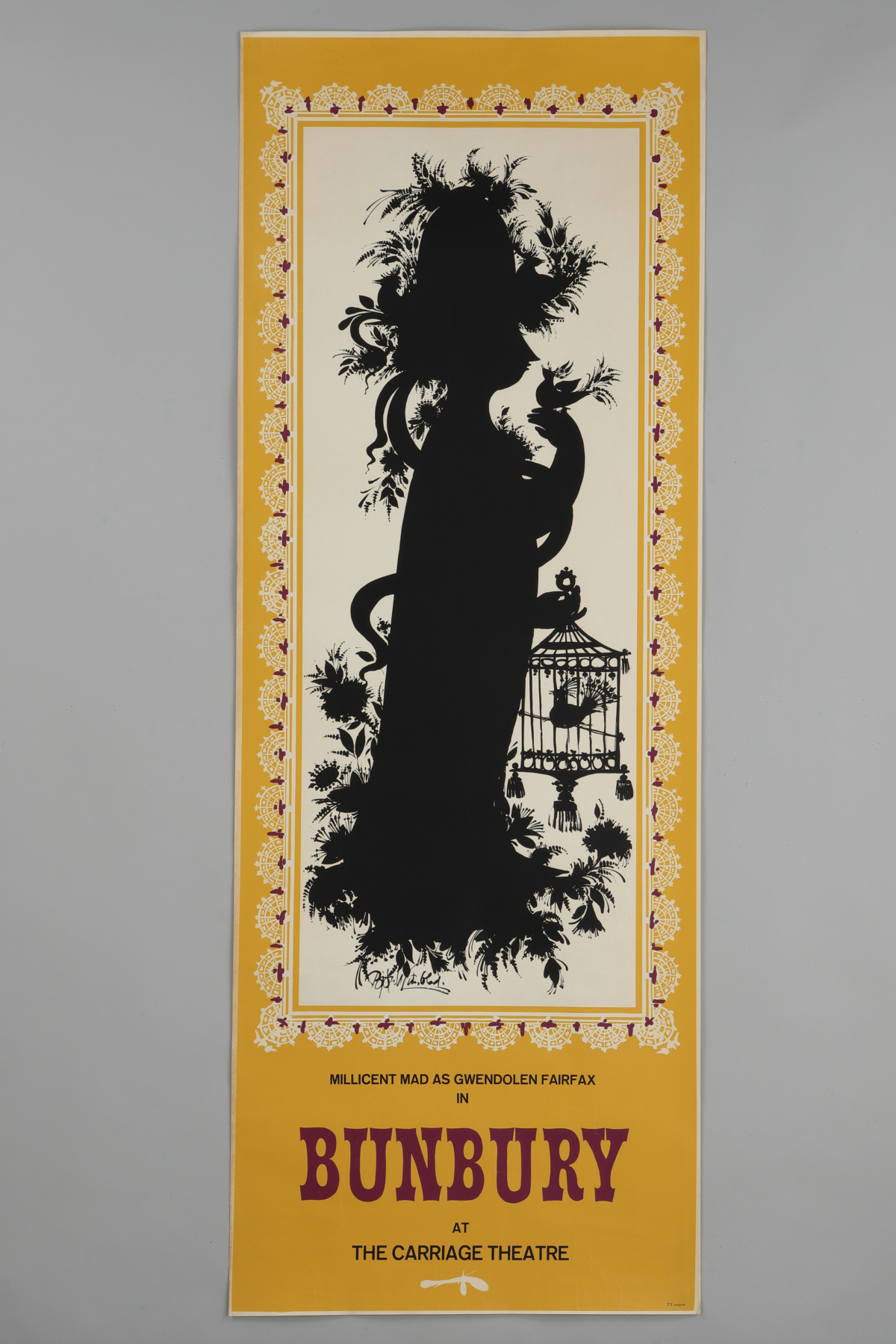 Poster for "Bunbury" which opend in Carriage Theater